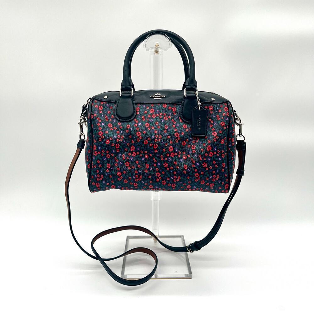 COACH Leather Satchel, Mini Bennett Floral Ranch, RETAILS $295